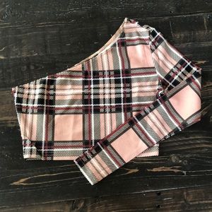 Women’s Cropped One Shoulder Tartan Shirt